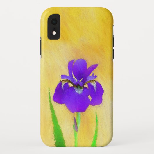 Paarse gekaarde irisschilderingen - Kute Original  Case-Mate iPhone Case (Achterkant)