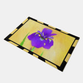 Paarse gekaarde irisschilderingen - Kute Original  Deurmat (Schuin)