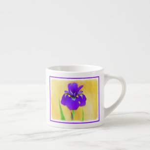 Paarse gekaarde irisschilderingen - Kute Original Espresso Kop