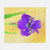 Paarse gekaarde irisschilderingen - Kute Original  Fleece Deken (Voorkant (Horizontaal))