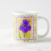 Paarse gekaarde irisschilderingen - Kute Original  Grote Koffiekop (Rechts)