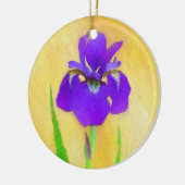 Paarse gekaarde irisschilderingen - Kute Original  Keramisch Ornament (Links)