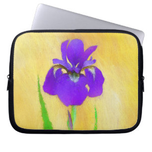 Paarse gekaarde irisschilderingen - Kute Original  Laptop Sleeve