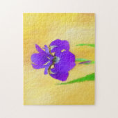 Paarse gekaarde irisschilderingen - Kute Original Legpuzzel (Verticaal)