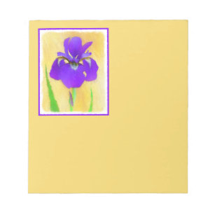 Paarse gekaarde irisschilderingen - Kute Original  Notitieblok