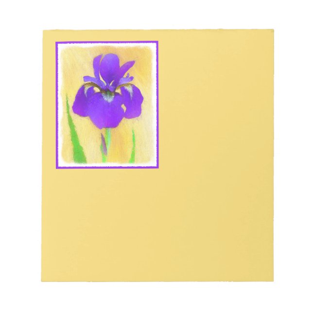Paarse gekaarde irisschilderingen - Kute Original  Notitieblok (Voorkant)