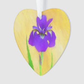 Paarse gekaarde irisschilderingen - Kute Original Ornament (voorkant)