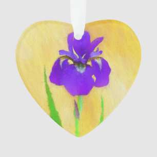 Paarse gekaarde irisschilderingen - Kute Original  Ornament
