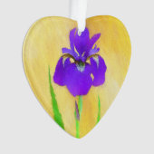 Paarse gekaarde irisschilderingen - Kute Original Ornament (voorkant)