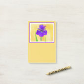 Paarse gekaarde irisschilderingen - Kute Original Post-it® Notes (Op bureau)
