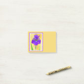 Paarse gekaarde irisschilderingen - Kute Original  Post-it® Notes (Op bureau)