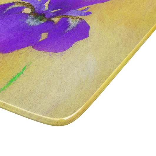 Paarse gekaarde irisschilderingen - Kute Original  Snijplank (Hoek)