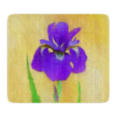 Paarse gekaarde irisschilderingen - Kute Original  Snijplank (Voorkant)
