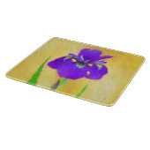 Paarse gekaarde irisschilderingen - Kute Original  Snijplank (Hoek)