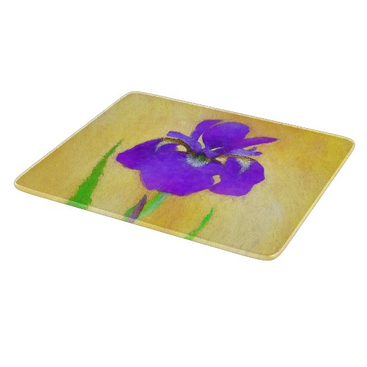 Paarse gekaarde irisschilderingen - Kute Original  Snijplank (Hoek)