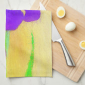 Paarse gekaarde irisschilderingen - Kute Original  Theedoek (Quarter Fold)