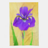 Paarse gekaarde irisschilderingen - Kute Original Theedoek (Verticaal)