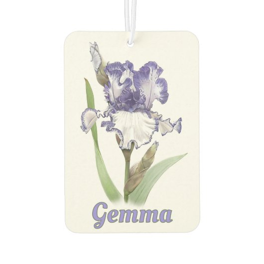 Paarse gekaarde irisventilator op maat luchtverfrisser (Achterkant)