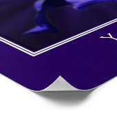 Paarse gekaarde irisventilator op maat poster (Hoek)