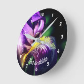 Paarse gekaarde irisventilator Petal, speciaal gep Ronde Klok (Hoek)