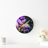 Paarse gekaarde irisventilator Petal, speciaal gep Ronde Klok (Huis)