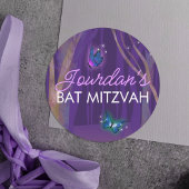 Paarse gekantelde bossen, Sticker van Butterflies