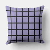 Paarse gekleurde vierkant en zwarte randen kussen (Achterkant)