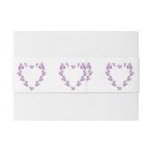 Paarse gekleurde vlinders ontwerp bruiloft uitnodigingen wikkel (Achterkant Voorbeeld)