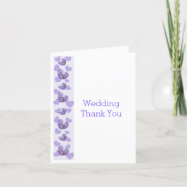 Paarse Gekleurde Wisteria Heart Design Wedding Bedankkaart