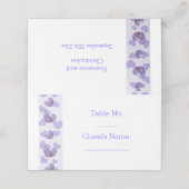 Paarse Gekleurde Wisteria Heart Design Wedding Plaatskaartje (Buitenkant ongevouwen)