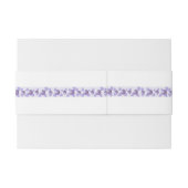 Paarse Gekleurde Wisteria Heart Design Wedding Uitnodigingen Wikkel (Achterkant Voorbeeld)