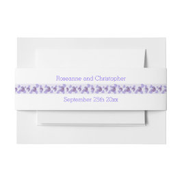 Paarse Gekleurde Wisteria Heart Design Wedding Uitnodigingen Wikkel