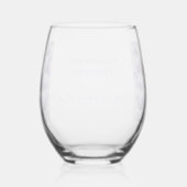 Paarse Gekleurde Wisteria Heart Design Wedding Wijnglas Zonder Voet (Achterkant)