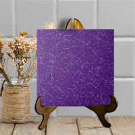 Paarse gekraakte glazuur eenvoudige moderne textuu tegeltje