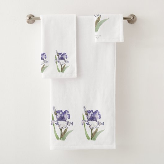 Paarse gekreukelde Iris Bad Handdoek (Insitu)