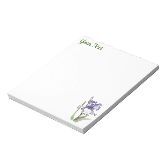 Paarse gekreukelde Iris Notitieblok (Linkerzijde)