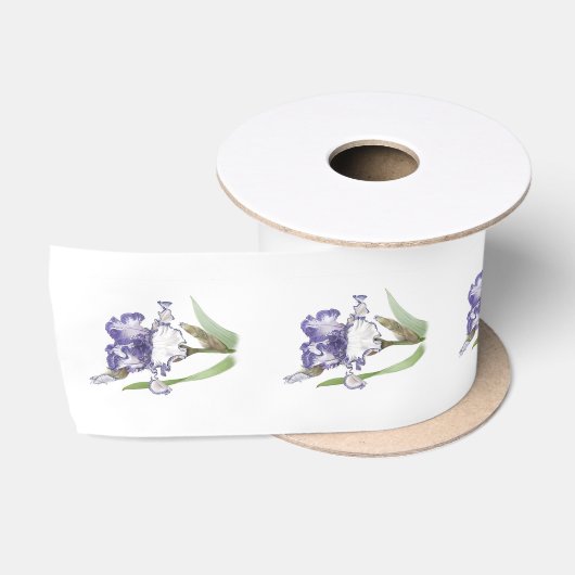 Paarse gekreukelde Iris Satijnen Lint (Spoel)