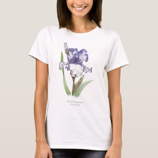 Paarse gekreukelde Iris T-shirt (Voorkant)