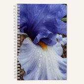 Paarse gekruiste Iris Floral Notitieboek (Voorkant)