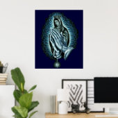 Paarse gelaatste maagd Maria Print (Thuiskantoor)
