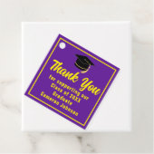 Paarse Gele Afstuderen Custom Graduation Party Bedankjes Labels (In situ)