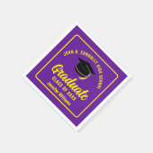 Paarse Gele Afstuderen Custom Graduation Party Servet (Hoek)