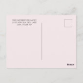 Paarse Gele Aquarel Bloemige Adreswijziging Briefkaart (Achterkant)