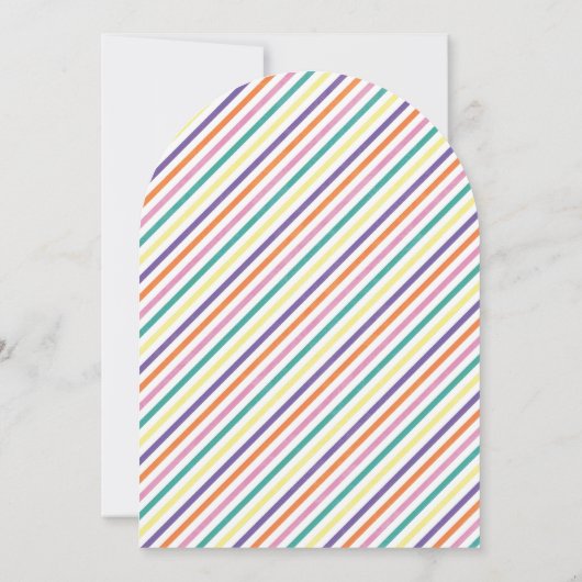 Paarse Gele Bagage Afscheidsfeest Uitnodiging (Achterkant)