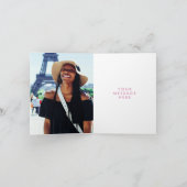 Paarse Gele Bagage Afscheidskaart Bedankkaart (Binnen)