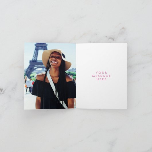 Paarse Gele Bagage Afscheidskaart Bedankkaart (Binnen)