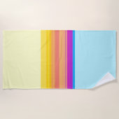 Paarse gele blauwe strepen strandlaken (Voorkant)