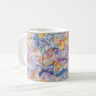 Paarse Gele Blauwe Vlinders Koffiemok