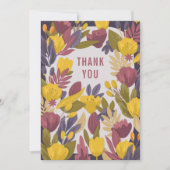 Paarse gele bloemen. Botanische flora Dank je wel (Voorkant)