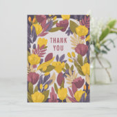 Paarse gele bloemen. Botanische flora Dank je wel (Staand voorkant)